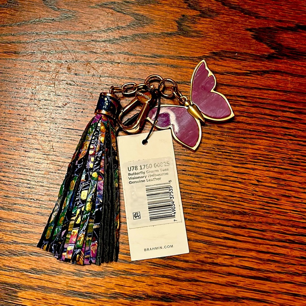 Brahmin Butterfly Charm Tassel